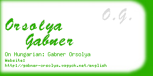 orsolya gabner business card